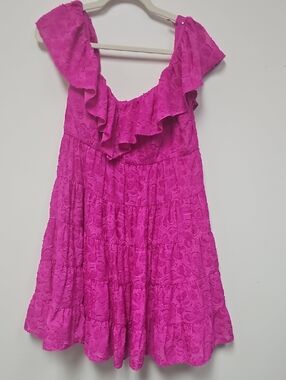 Lilly Pulitzer Hot Pink Ruffle Sundress